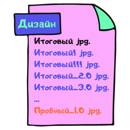 Стикер Versions